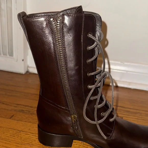 Buttero Brown Leather Combat Boots Mens - Picture 7 of 7